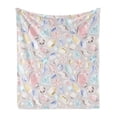 thumbnail image 1 of Pastel Soft Flannel Fleece Throw Blanket, Colorful Diamond Gemstone Rich Feminine Women Fashion Theme Digital Print, Cozy Plush for Indoor and Outdoor Use, 50" x 70", Multicolor, by Ambesonne, 1 of 6