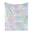 thumbnail image 1 of Pastel Soft Flannel Fleece Throw Blanket, Retro Style Pattern with Hexagonal Shapes Random Overlaps Cheerful Soft, Cozy Plush for Indoor and Outdoor Use, 60" x 80", Multicolor, by Ambesonne, 1 of 6