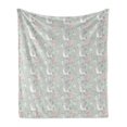 thumbnail image 1 of Pastel Soft Flannel Fleece Throw Blanket, Silhouettes of Llama and Cactus in Cartoon Style, Cozy Plush for Indoor and Outdoor Use, 50" x 70", Pale Sage Green Blush, by Ambesonne, 1 of 5