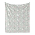 thumbnail image 1 of Pastel Soft Flannel Fleece Throw Blanket, Silhouettes of Llama and Cactus in Cartoon Style, Cozy Plush for Indoor and Outdoor Use, 60" x 80", Pale Sage Green Blush, by Ambesonne, 1 of 5