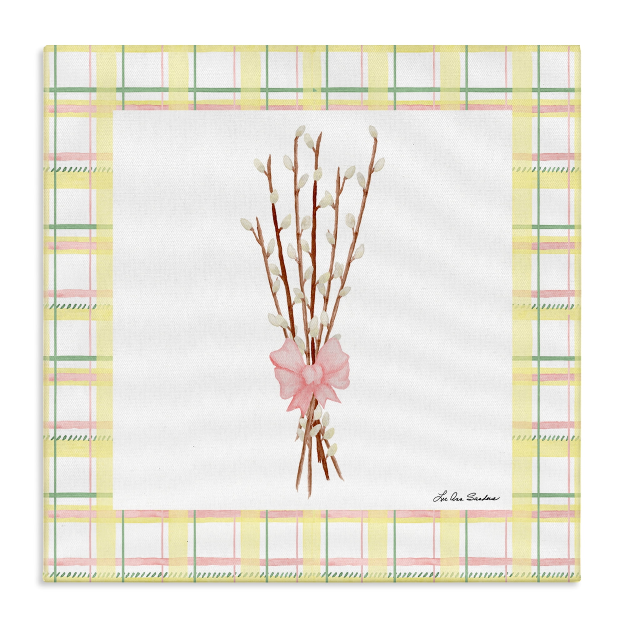 Pastel Spring Pussy Willow Canvas Wall Art, design by Lee Ann Sanders
