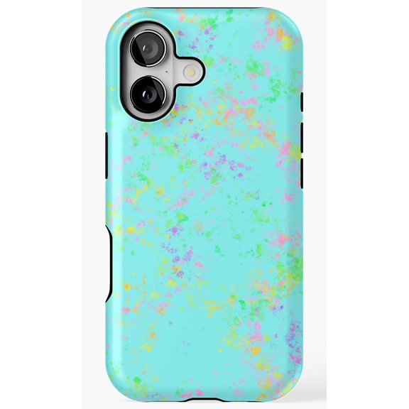 Pastel Spring Splatter Art Abstract Design Phone Case for iPhone 11 12 13 14 15 16 17 Pro Max