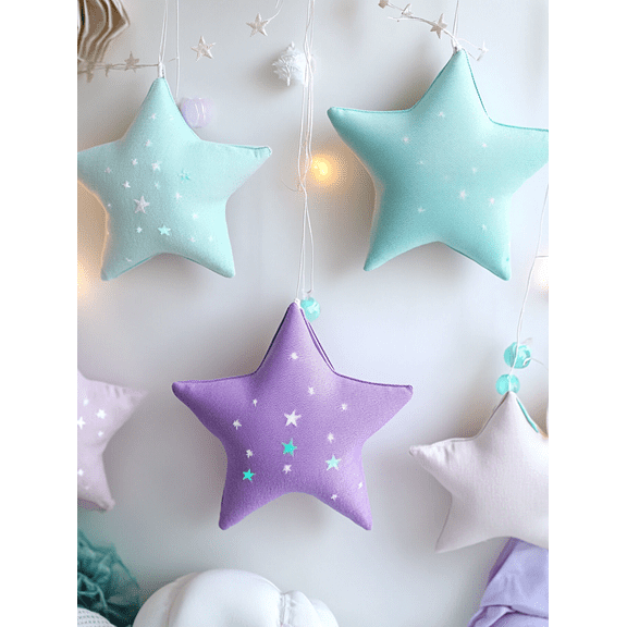 Pastel Star Canvas Wall Art DecorSuitable for BedroomLiving RoomNurseryKids RoomPlayroom.