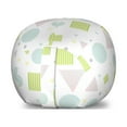 thumbnail image 1 of Pastel Storage Toy Bag Chair, Abstract Art Geometric in Pastel Colored Design Modern Art Print, Stuffed Animal Organizer Washable Bag, Small Size, Seafoam Lime Green, by Ambesonne, 1 of 3