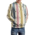 thumbnail image 1 of Pastel Stripes Floral Branches Design Oversized Hoodies For Men Teen Pullover With Pocket Mens Pullover Hoodie Sweatshirt S-5XL, 1 of 6