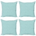 thumbnail image 1 of Pastel Throw Pillow Cushion Case Pack of 4, Continuous Pattern of Creative Irregular Order Star Shapes, Modern Accent Double-Sided Print, 4 Sizes, Pale Seafoam Pale Blue, by Ambesonne, 1 of 2