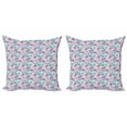 thumbnail image 1 of Pastel Throw Pillow Cushion Cover Pack of 2, Illustration of Spring Season Theme with Little Petals and Peonies Growth, Zippered Double-Side Digital Print, 4 Sizes, Blue Purple and White, by Ambesonne, 1 of 2