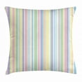 thumbnail image 1 of Pastel Throw Pillow Cushion Cover, Vertically Striped Pattern Different Colored Straight Lines Classical Old Fashioned, Decorative Square Accent Pillow Case, 20 X 20 Inches, Multicolor, by Ambesonne, 1 of 2