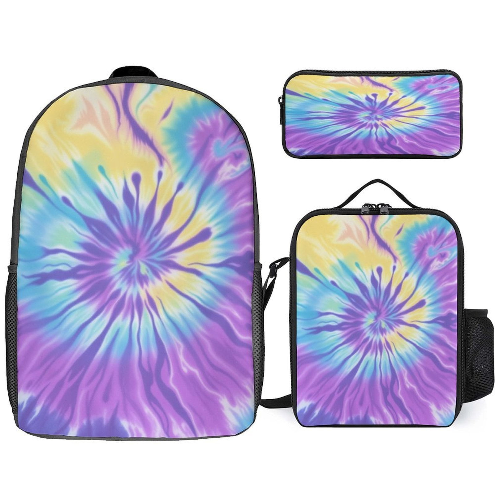 3-Piece Backpack Set For School - Includes Backpack, Lunch Bag & Pencil Case, Water Resistant, Fits 14" Laptop - View #2