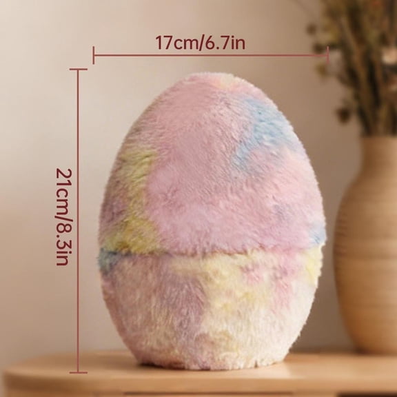 Pastel Tie-Dye Velvet Fillable Egg, 8.3" Decorative Food Storage Container for Easter, Spring Kitchen Accent & Versatile Countertop Centerpiece,4Pcs