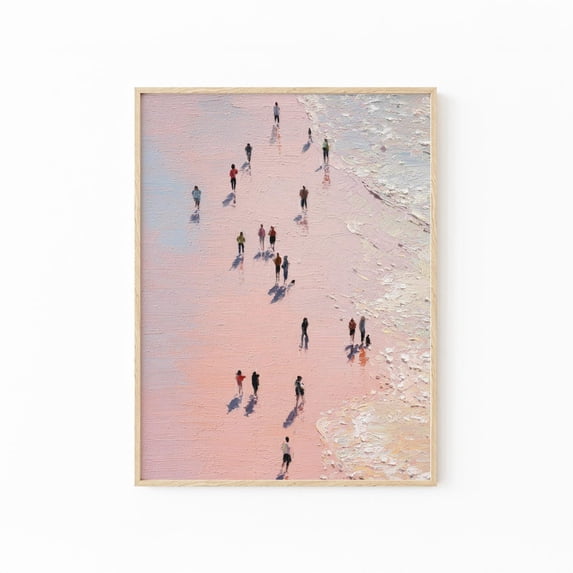 Pastel Tiny Beach Walkers Wall Art, Coastal Seaside Home Decor ...