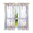 thumbnail image 1 of Pastel Tulip Pattern Breathable Sheer Curtains 63x42in Soft Light Filtering, UV Protection and Thermal Insulation, 1 of 7