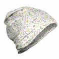 thumbnail image 1 of Pastel Unisex Beanie, Christmas Time Ornaments, Hiking Outdoors, White Green, by Ambesonne, 1 of 1