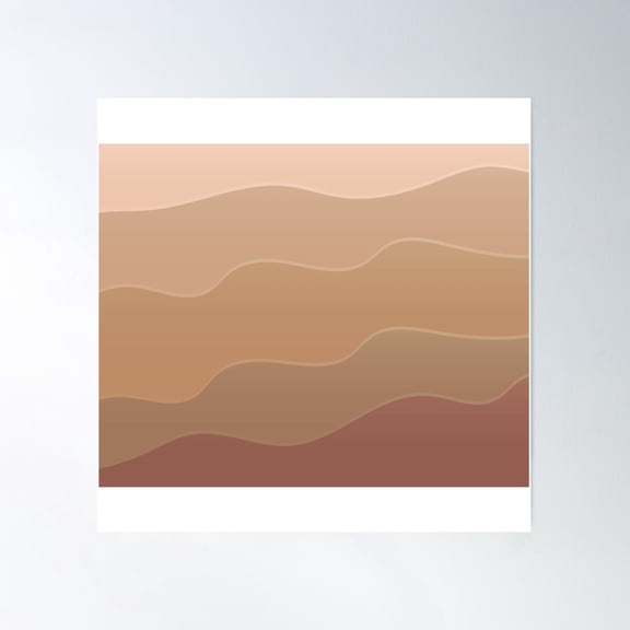 Pastel Wave Poster Wall Art, Modern Wall Decor For Living Room Bedroom, 24x24 UNFRAMED