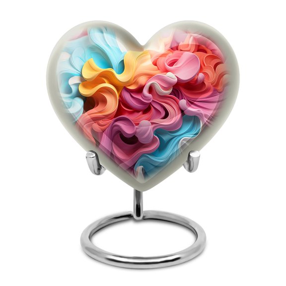 Pastel Whorls Urns For Ashes Adult Male Small - Urns For Human Ashes Adult Male - Eternal Spring Urn - Renewal Theme For Hopeful Farewell - Adult Memorial (3inch,1pcs)