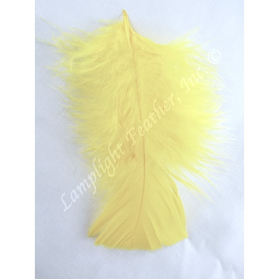 Pastel Yellow Craft Feathers Turkey Plumage per Ounce