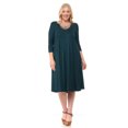 thumbnail image 1 of Pastel by Vivienne Women's A-Line Trapeze Midi Dress Plus Size Hunter-Green XX-Large, 1 of 4