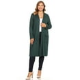 thumbnail image 1 of Pastel by Vivienne Women's Duster Cardigan Plus Size Hunter-Green XXX-Large, 1 of 4