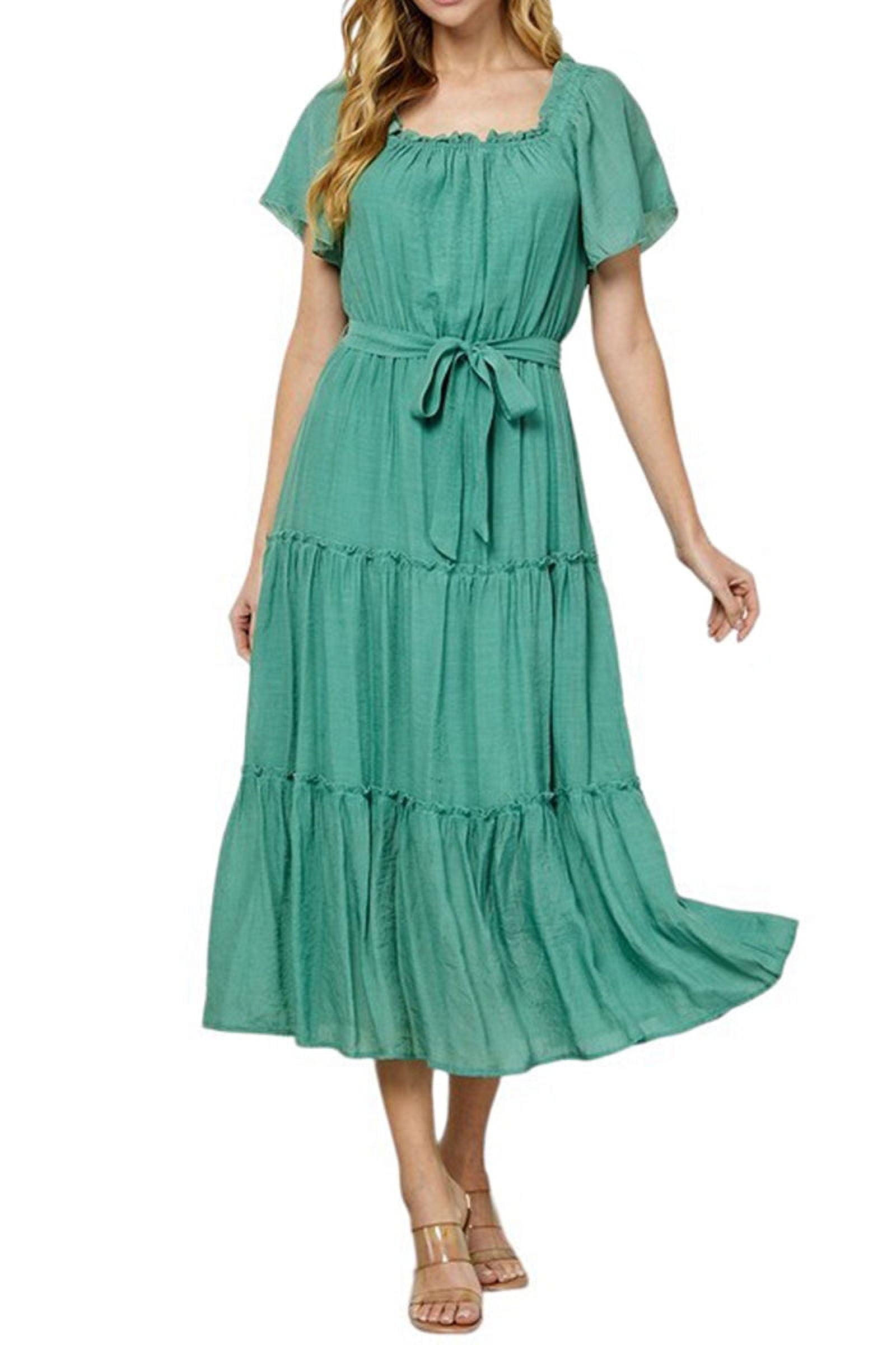 open lace back dress Shop Spaghetti Tiered Dresses For Women main image 1