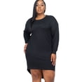 thumbnail image 1 of Pastel by Vivienne Women's High-Low Mini Dress Plus Size Black XXX-Large, 1 of 1