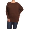 thumbnail image 1 of Pastel by Vivienne Women's Jersey Knit Dolman Top Brown XXX-Large, 1 of 4