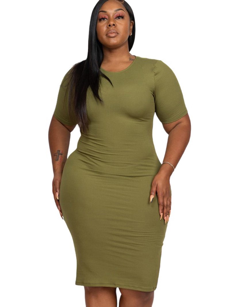 pastel bodycon midi dress by Vivienne Women's Ribbed Plus Size Olive X-Large Size:LC Striking one nww Sovereign Grade Black Grained