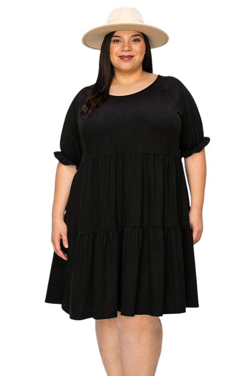 Womens Dresses Plus Size Black Babydoll Dress Agnes Orinda Women's - Main Image