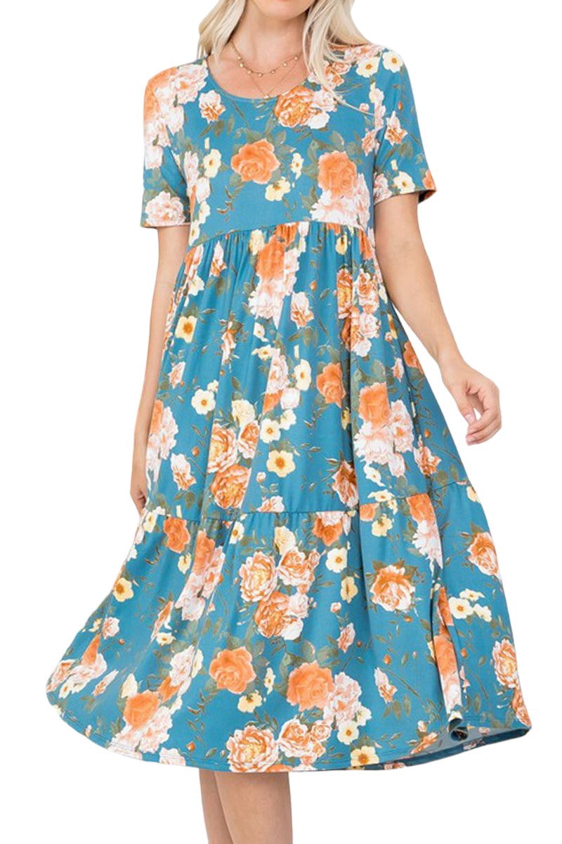 Pastel Floral Babydoll Dress