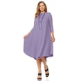 thumbnail image 1 of Pastel by Vivienne Women's Swing Midi Dress Plus Size Lilac XX-Large, 1 of 4