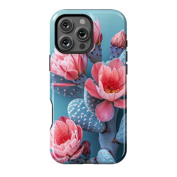 Pastel cactus flowers Boho Art Phone Case for iPhone 11 12 13 14 15 16 17 Pro Max