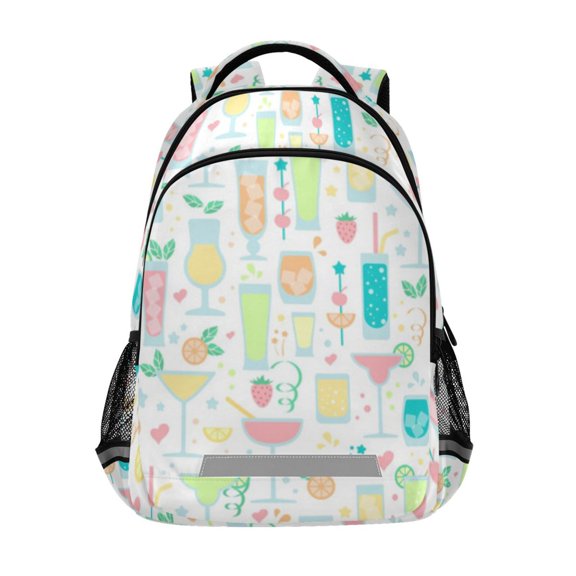Pastel cocktail summer pattern design Backpack with Chest Strap, Laptop Backpack, Travel Hiking Rucksack, Knapsack