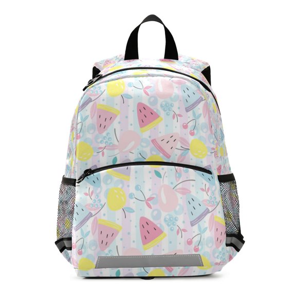 Pastel fruit summer pattern design Student Laptop Backpack For Middle Teen Bookbag Travel Daypack