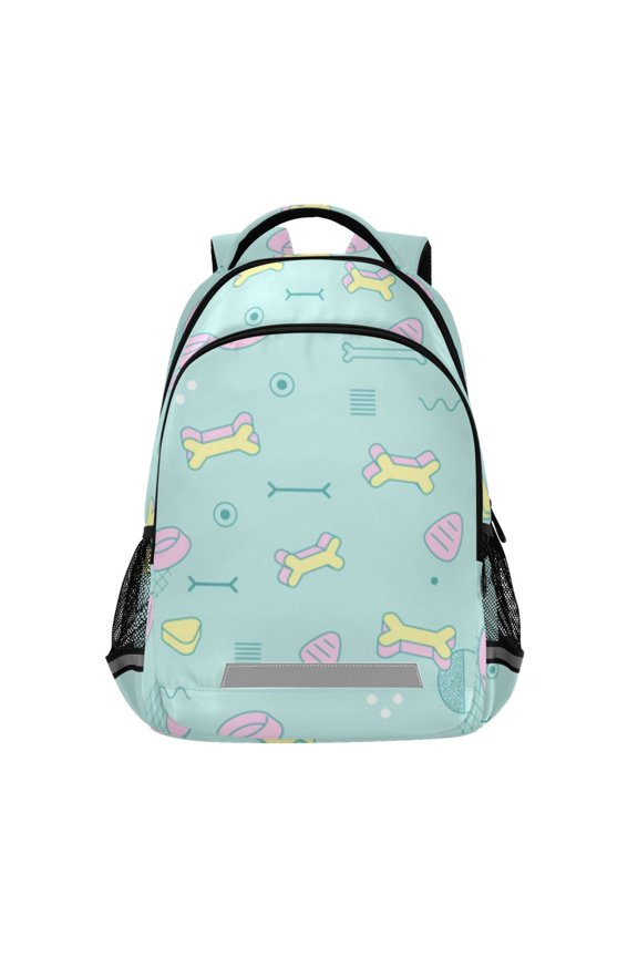 Pastel pet treat pattern Backpack for ersonalized 16 Inch Backpack Middle Bookbag for Back to Gift