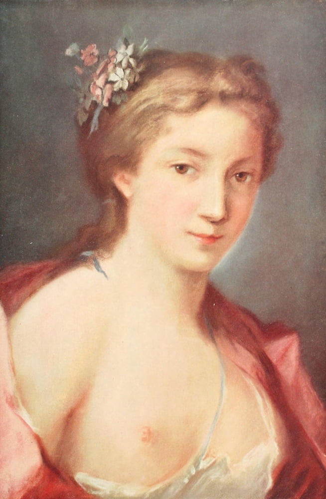 Pastel portrait The Connoisseur 34 1912 Canvas Art - Rosalba Carriera (24 x 36)