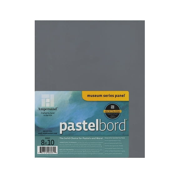 Pastelbord 8 in. x 10 in., gray, each (pack of 2)