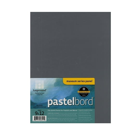 Pastelbord 9 in. x 12 in., gray, each (pack of 2)