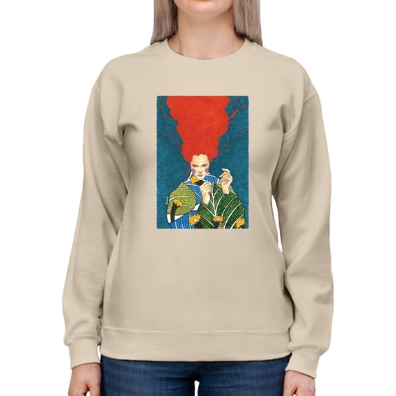 Pastell A Woman Of Nature Sweatshirt Women's -Hulya Ozdemir Designs, Female x-Large