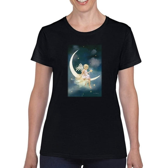 Pastell Angel Of Dreams And Wishes T-Shirt Womens -Charlotte Bird Designs, Female Regular Fit