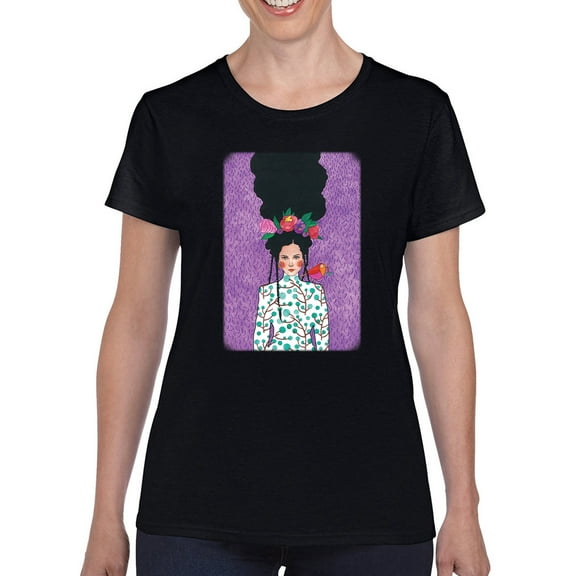 Pastell Beautiful Flower Woman T-shirt Women's -Hulya Ozdemir Designs, Female Large