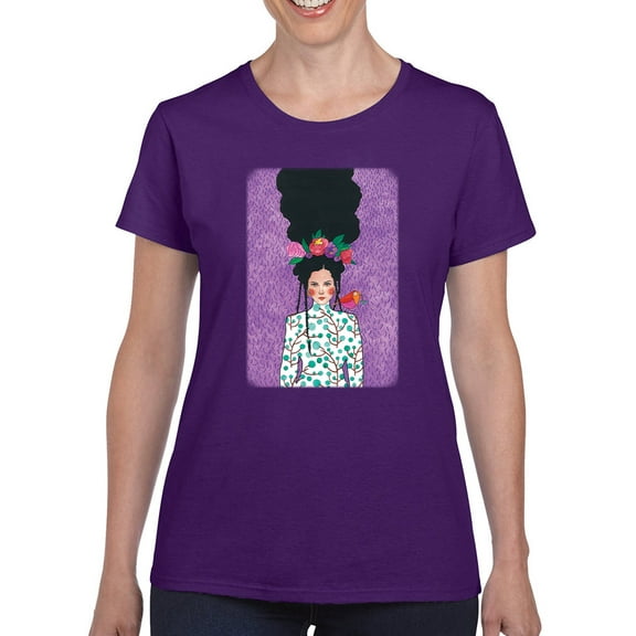 Pastell Beautiful Flower Woman T-shirt Women's -Hulya Ozdemir Designs, Female Small