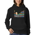 thumbnail image 1 of Pastell Black Haired Woman Hoodie Women's -Hulya Ozdemir Designs, Female Large, 1 of 4