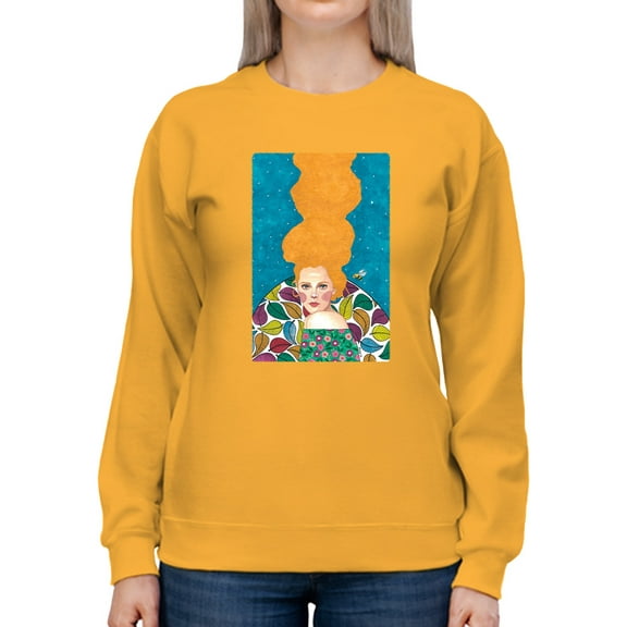 Pastell Blond Woman Sweatshirt Women's -Hulya Ozdemir Designs, Female 3X-Large