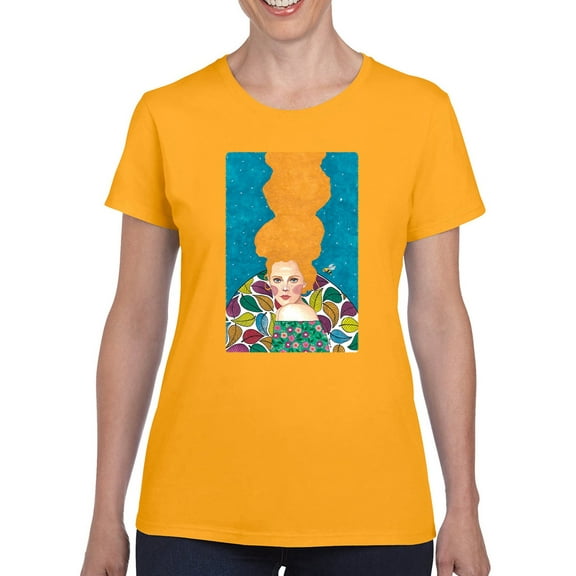 Pastell Blond Woman T-shirt Women's -Hulya Ozdemir Designs, Female Small