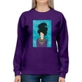 thumbnail image 1 of Pastell Classy Woman Sweatshirt Women's -Hulya Ozdemir Designs, Female Large, 1 of 4