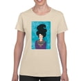 thumbnail image 1 of Pastell Classy Woman T-shirt Women's -Hulya Ozdemir Designs, Female Small, 1 of 4