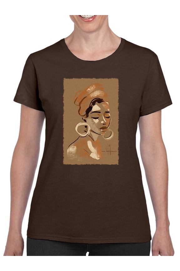 Closed Eyes Woman T-Shirt Women -David Coleman Jr Designs, Female Medium