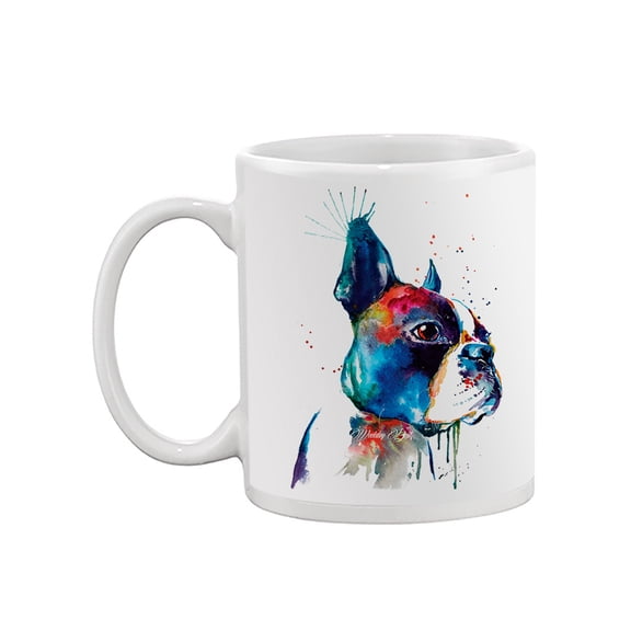 Pastell Colorful And Serious Frenchie Mug - Weekday Best Designs, 15 oz Ceramic Mug