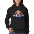 thumbnail image 1 of Pastell Colorful Beagle Dog Hoodie Women -Weekday Best Designs, Female Large, 1 of 4