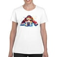thumbnail image 1 of Pastell Colorful Beagle Dog T-Shirt Women -Weekday Best Designs, Female Small, 1 of 4