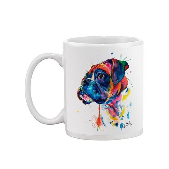 Pastell Colorful Boxer Dog Mug - Weekday Best Designs, 11 oz Ceramic Mug